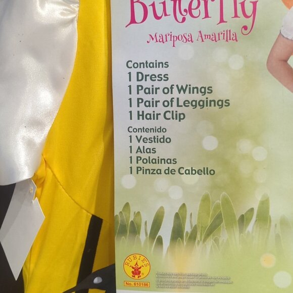 Rubie's Yellow & Black Butterfly Costume for Kids NWT Size M 8-10 - Picture 3 of 5